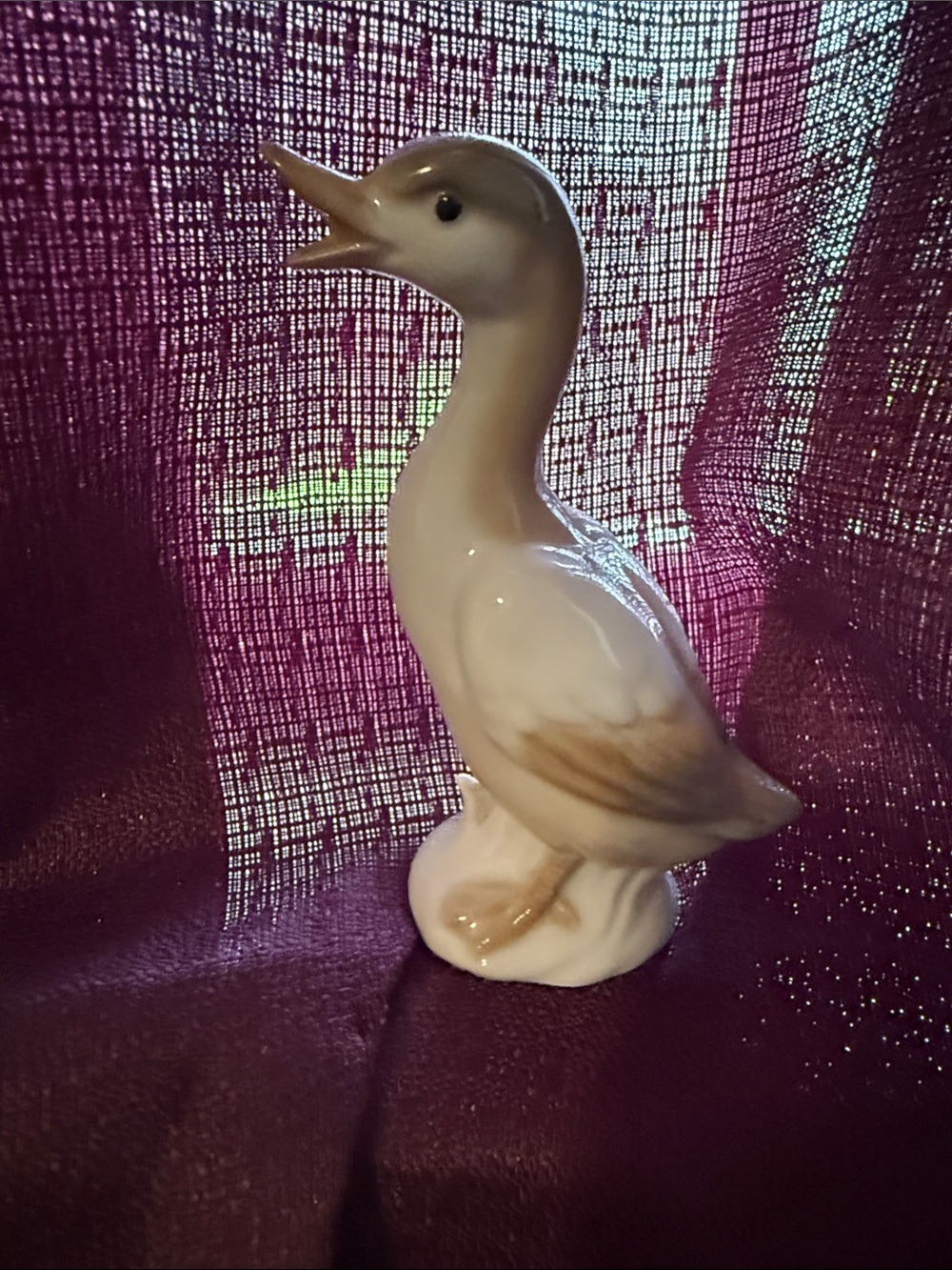 Otagori Porcelain Duck Figurine 5” marked Made in Japan 1960’s no issues